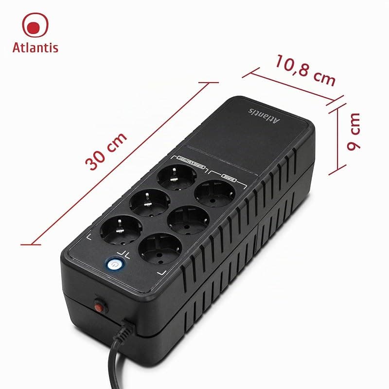 Atlantis UPS Smart 1000VA/500W 6 Schuko (3BACKUP + 3 Filtrate) A03-PS1000 — miniatura 6
