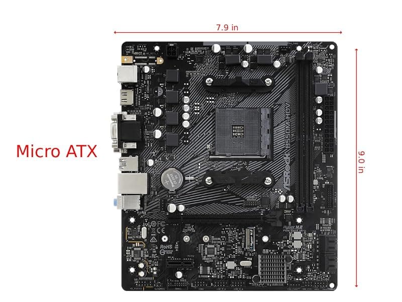 Asrock B550M-Hdv MicrO-Atx Mainboard Sockel Am4 — miniatura 2