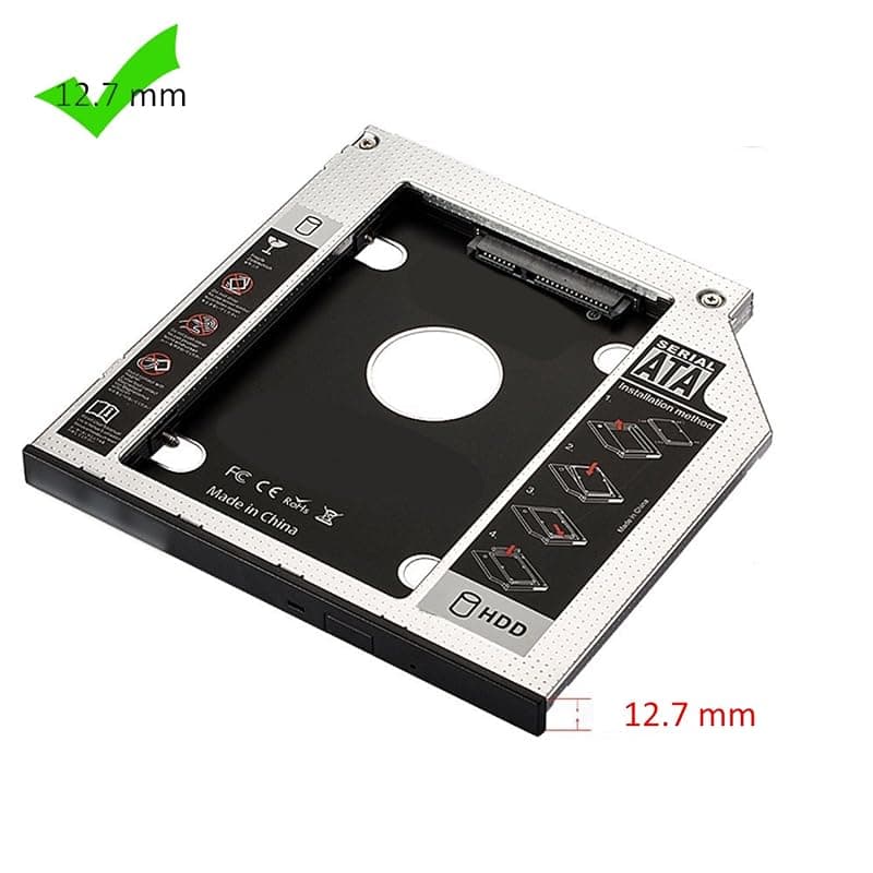 Ewent Caddy HDD/SSD SATA-III per Drive CD/DVD 12,7 MM EW7005 — miniatura 3