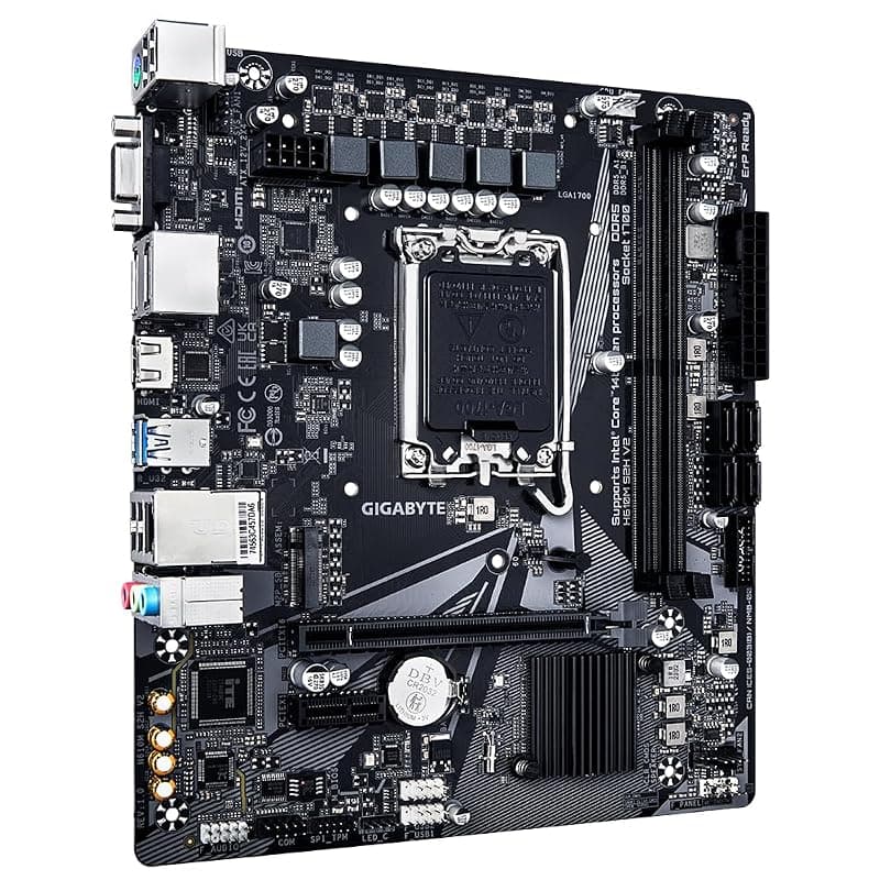 GIGABYTE H610M S2H V2 Scheda Madre - Supporta CPU Intel Core di 14a generazione, 4+1+1 Fasi Ibride VRM Digitale, fino a 5600MHz DDR5, 1xPCIe 3.0 M.2, GbE LAN, USB 3.2 Gen 1 — miniatura 3