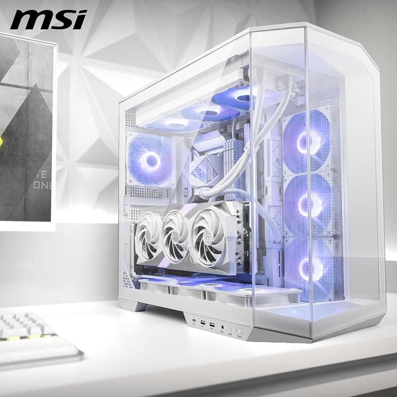 MSI Case Micro-ATX MID-Tower Mag Pano 100R Bianco Argb No Alim 306-7G26W22-HH9 — miniatura 8