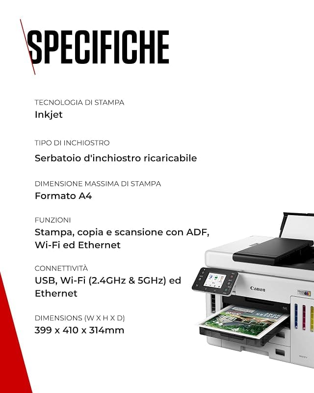 Canon MAXIFY GX7150 Stampante Multifunzione a Serbatoio Inchiostro — miniatura 7