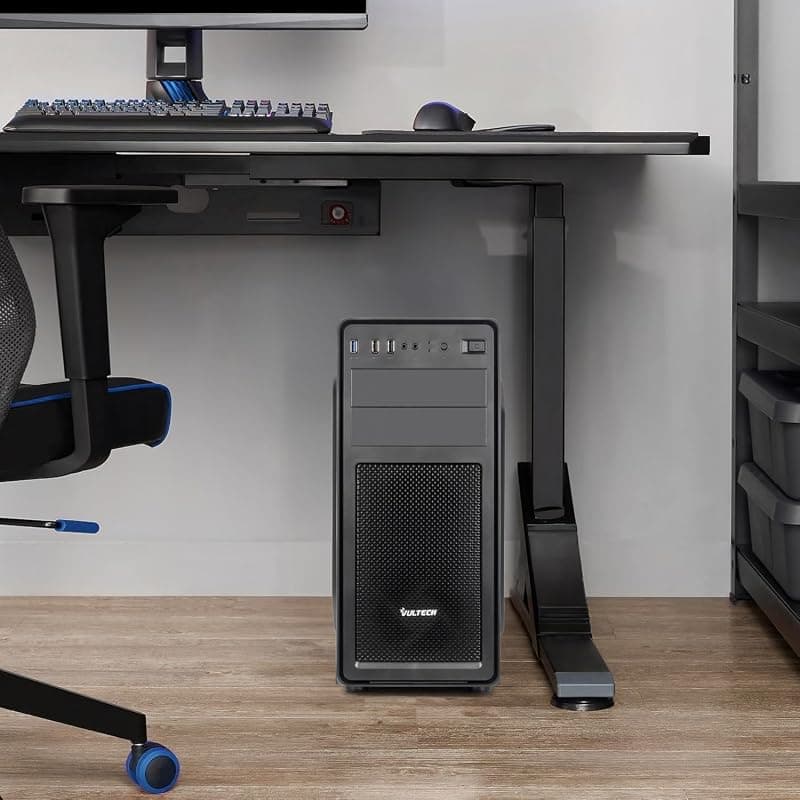 VulTech VCO-A2699 Case ATX senza Alimentatore, Computer Case compatto, Compatibile con MicroATX 1x USB 3.0, 2x USB 2.0, colore nero — miniatura 2