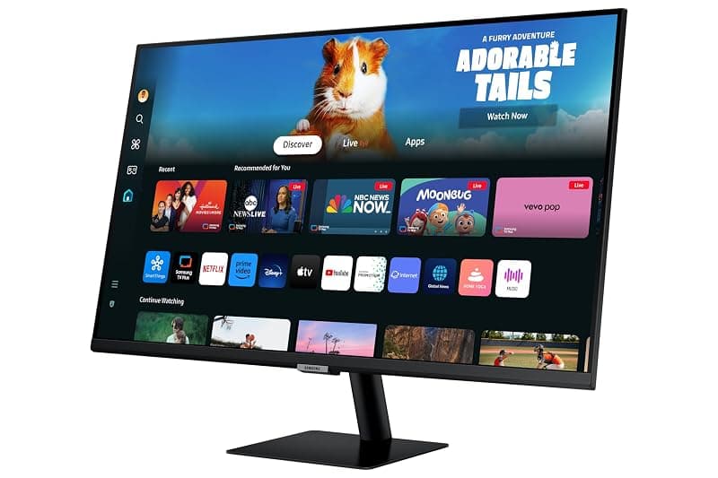 SAMSUNG Smart Monitor M5 Nero - 27'' - Piastrella VA, FHD (1920 x 1080), 60Hz, 4ms, Inclinabile, 2 x HDMI (1.4), 2 x USB-A, Smart TV, Gaming Hub, LS27DM500EUXEN — miniatura 2