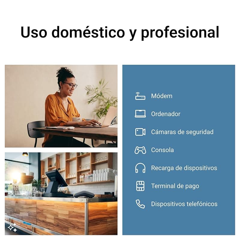 Bticino Legrand UPS monofase Gruppo di Continuità per PC LG-310081, Keor Multiplug, con Caricatore USB, 6 prese multistandard, Stabilizzazione AVR, 600 VA/360 W, Autonomia fino a — miniatura 4