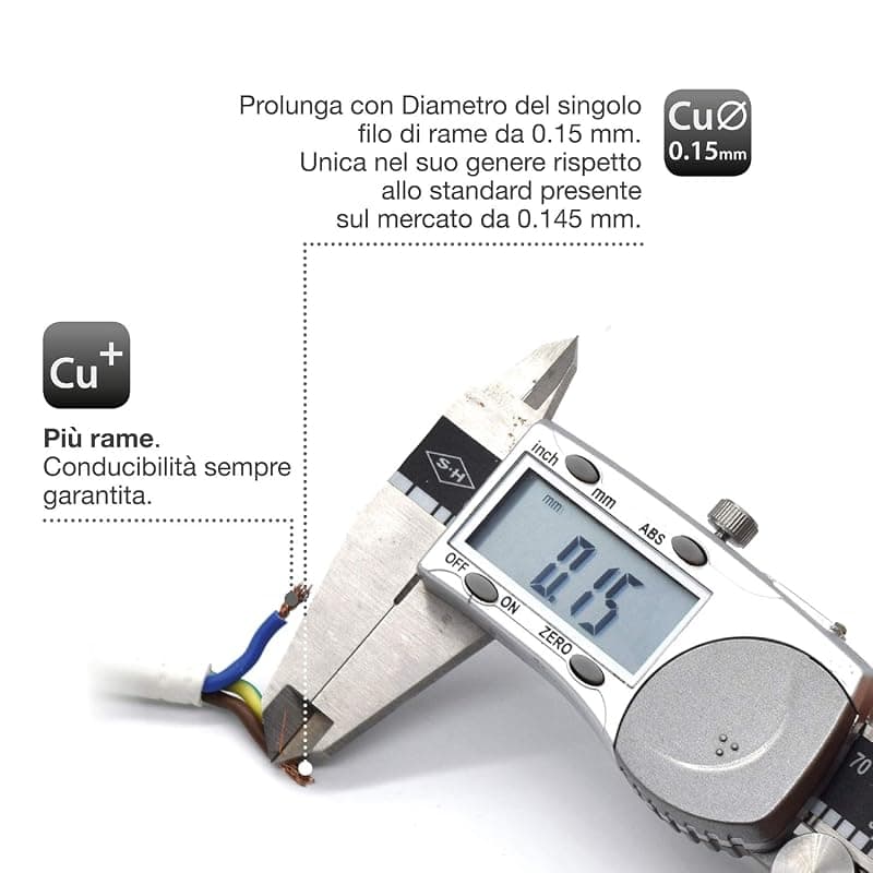 Ewent Prolunga Elettrica 5 MT Presa Italiana 10A Nera EW3803 — miniatura 6
