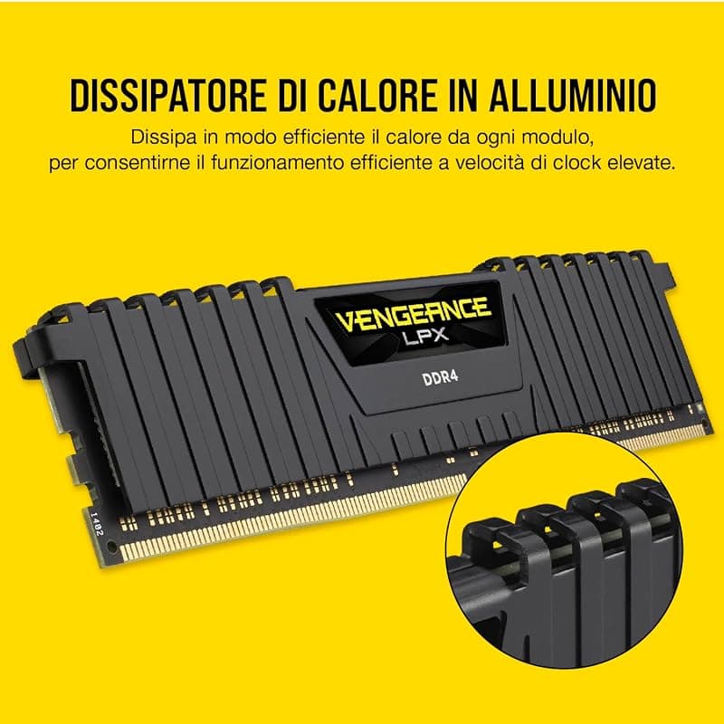 Corsair Kit RAM Vengeance LPX DDR4 32GB (2*16GB) 3200MHZ CMK32GX4M2E3200C16 — miniatura 4