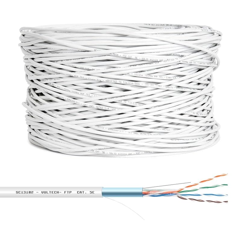 VulTech SC13102-305 Matassa Lan Categoria 5e FTP 305 Metri 23AWG Bobina di Rete Ethernet 305m Cat5e