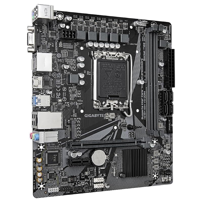 GIGABYTE H610M S2H V3 DDR4 Scheda madre - Supporta processori Intel Core 14th CPUs, 4+1+1 Hybrid Digital VRM, up to 3200MHz DDR4, 1xPCIe 3.0 M.2, GbE LAN, USB 3.2 Gen 1 — miniatura 3