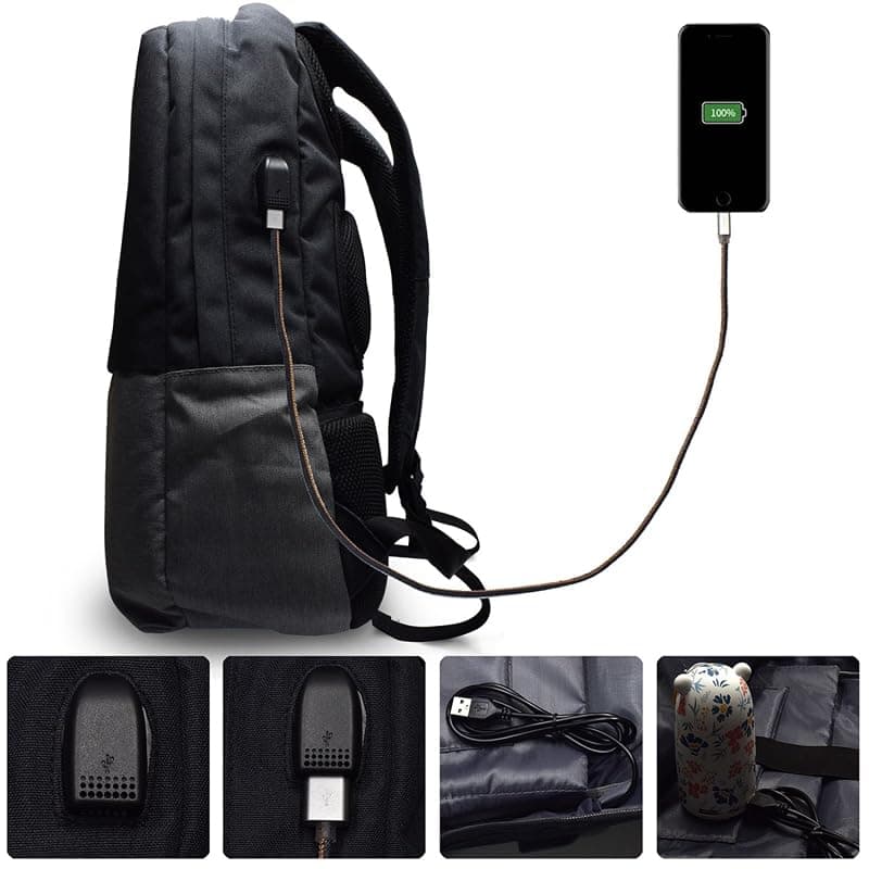 Ewent Zaino per Notebook 17,3" con Porta USB Ricarica Smartphone EW2529 — miniatura 2