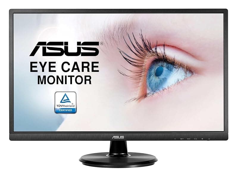 ASUS VA249HE 24" (23.8") Monitor, FHD, 1920 x 1080, VA, HDMI, D-Sub, Flicker Free, Filtro Luce Blu, Certificazione TUV