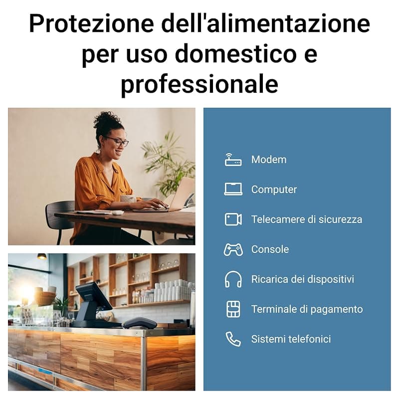 Bticino Legrand LG-310180 UPS Monofase Gruppo di Continuità per PC, con Tecnologia Line Interactive, VI Keor SP 600VA, Autonomia fino a 10 Minuti, 6 Prese IEC e Presa USB HID — miniatura 9