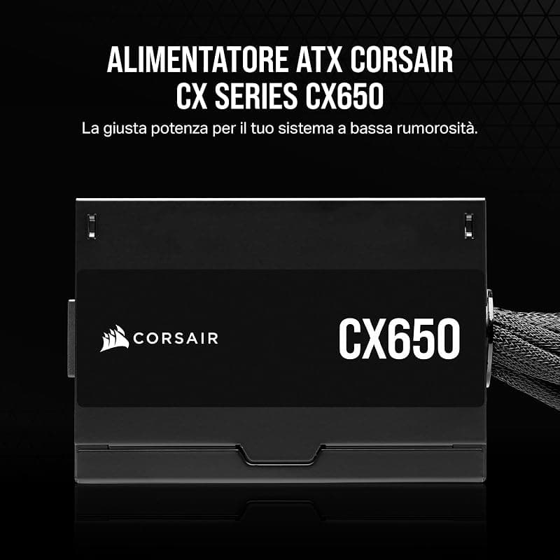 CORSAIR CX650 ATX 650W Alimentazione – Nero — miniatura 2