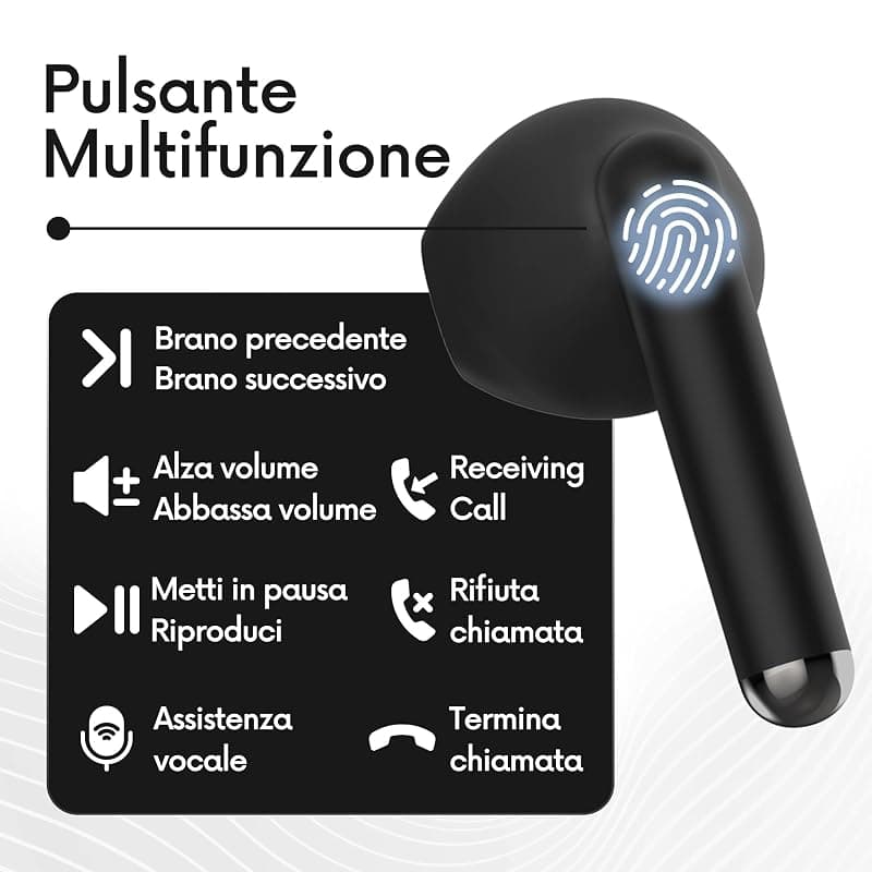 Atlantis Auricolari Smartix Tws SM60-Fi9-B Bt V5.3 Custodia Con Funzione Di Ricarica Include Battery Bank Da 300ma Nero — miniatura 6