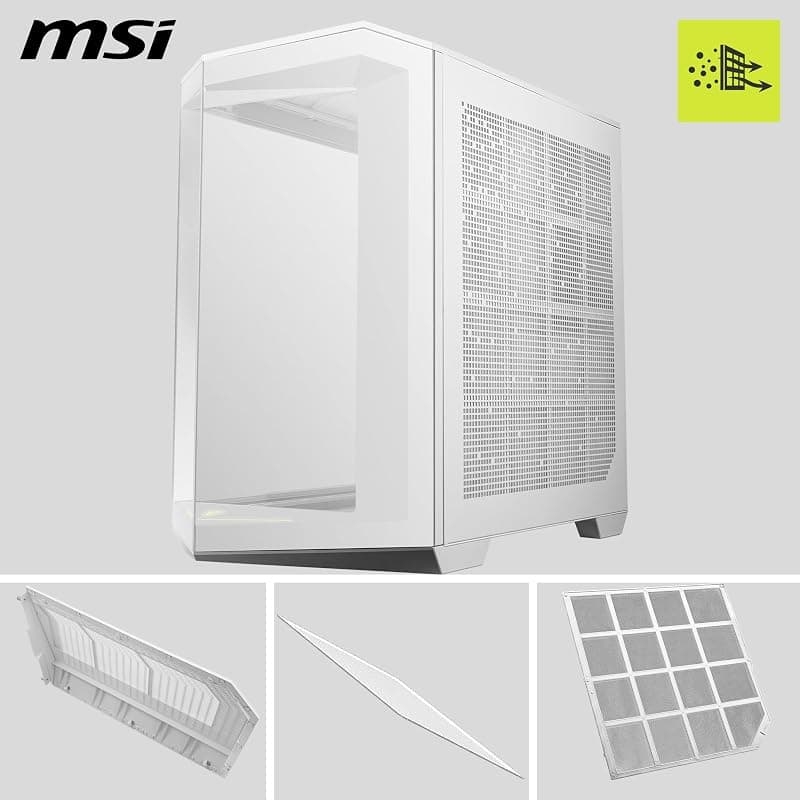 MSI Case Micro-ATX MID-Tower Mag Pano 100R Bianco Argb No Alim 306-7G26W22-HH9 — miniatura 3