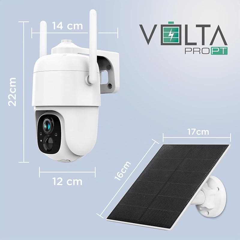 ATLANTIS telecamera motorizzata Volta Pro PT A16-VL66P, 360° PTZ, Wi-Fi senza fili interno esterno a batteria ricaricabile,pannello solare,videocamera sorveglianza,visione — miniatura 7
