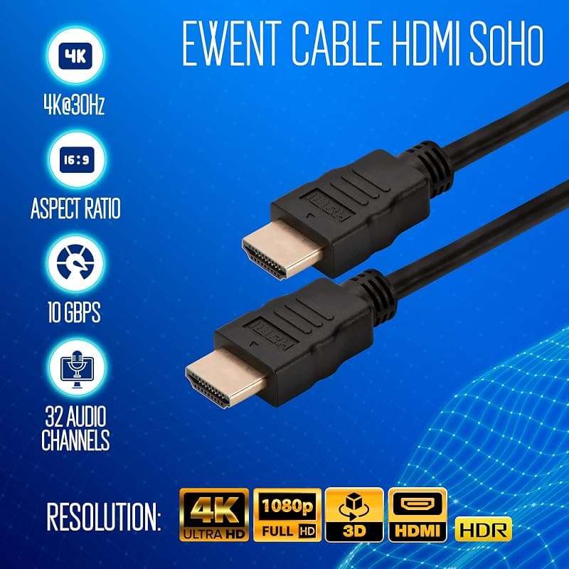 Ewent Cavo HDMI High Speed 1,4 con Ethernet A/A M/M 15MT EC1336 — miniatura 4