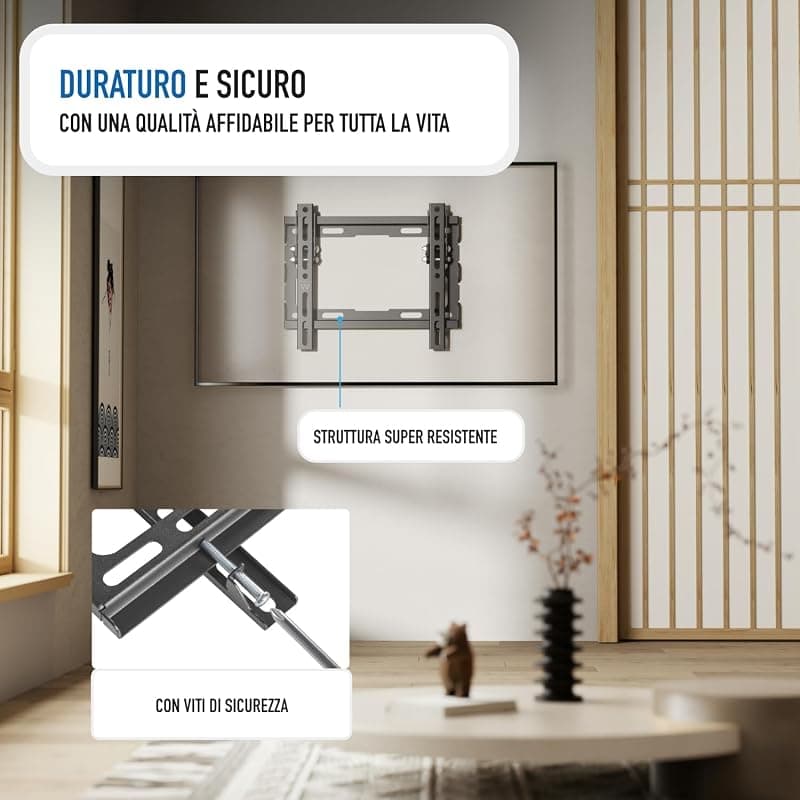 Ewent EW1506 Staffa Supporto TV LCD, LED per Schermi da 23" a 42", max VESA 200x200, Nero — miniatura 4