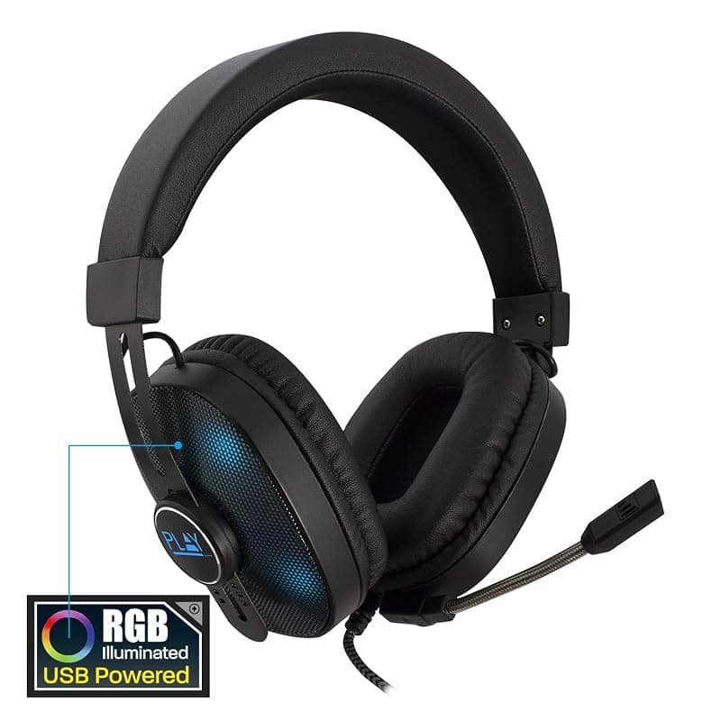 Ewent PL3321|Cuffia Gaming con Microfono Regolabile|Illuminazione RGB|Adattatore Jack da 3.5 mm|Cavo lungo 1.5 M|Cuffie Over-ear|Cuffie da gioco per PS4-PS5/Xbox One-Xbox — miniatura 5