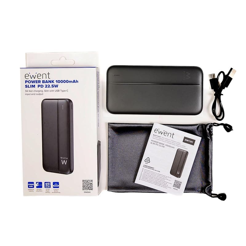 Ewent Power Bank 10000 mAh Thin 22.5W EW1161 — miniatura 3