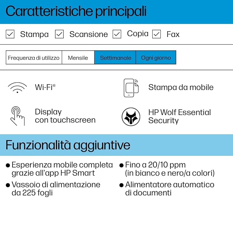 HP OfficeJet Pro 8135e 40Q47B, Stampante Multifunzione a Getto d'Inchiostro A4 a Colori, Fronte e Retro Automatico, 20 ppm, Wi-Fi, 3 Mesi di Inchiostro Instant Ink Inclusi, Grigia — miniatura 7