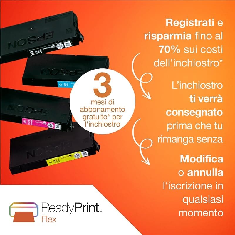 Epson Expression Home XP-2200 Stampante Multifunzione A4 getto d'inchiostro (Stampa Fronte Retro, Scansione, Copia), Wi-Fi Direct, Stampa da mobile e Cloud, 3 mesi inchiostro — miniatura 3