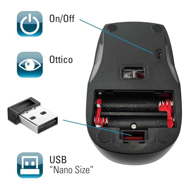 Atlantis Mouse Office Wireless 1200DPI P009-M7061-G — miniatura 5