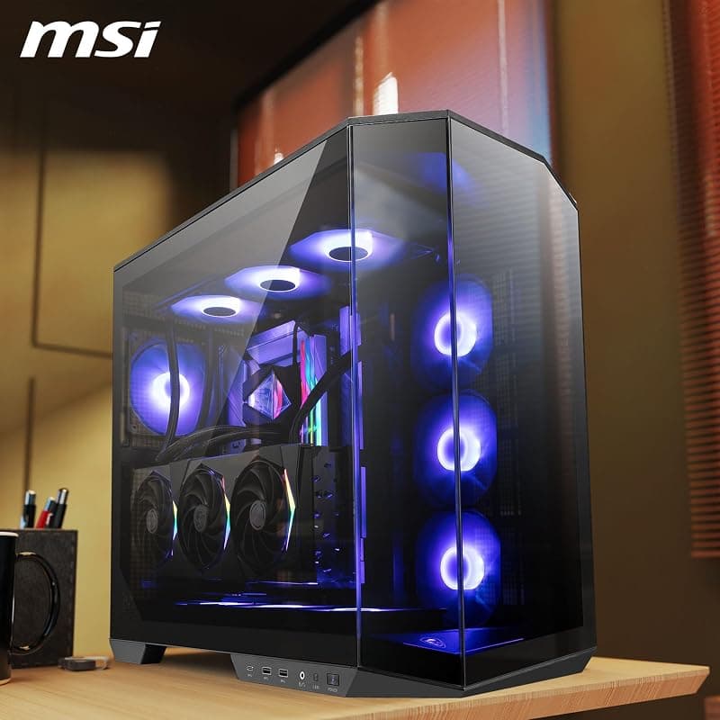 MSI Case Micro-ATX MID-Tower Mag Pano 100R Nero Argb No Alim 306-7G26R21-HH9 — miniatura 8