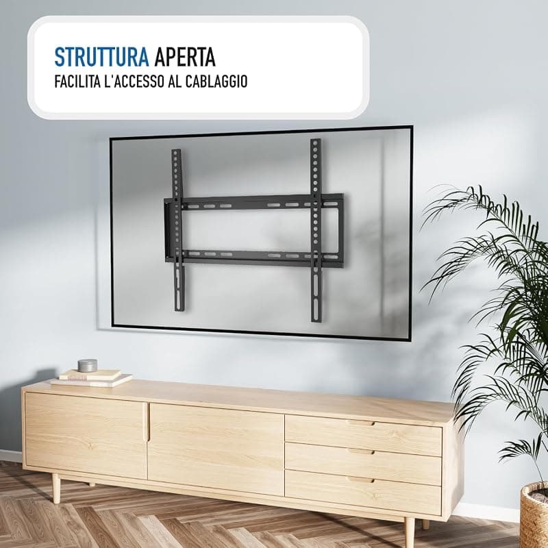 Ewent EW1503 Supporto fisso Ultra sottile da parte per TV da 37 a 70 pollici, VESA fino a 600x400mm, Nero/Antracite, XL — miniatura 3