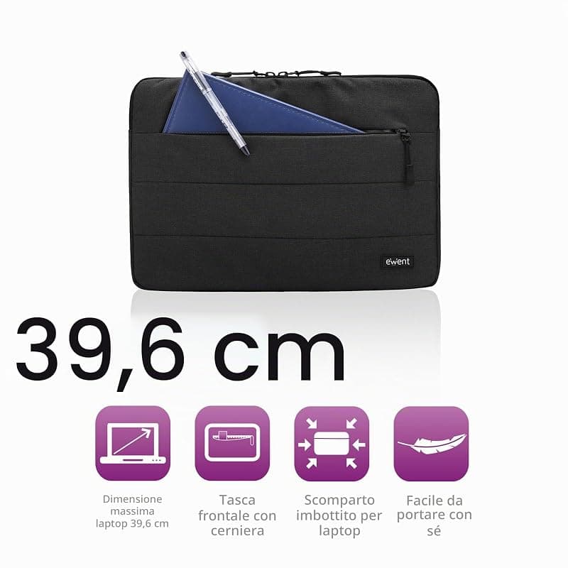 Ewent Borsa Notebook 15,6" City Sleeve EW2523 — miniatura 2