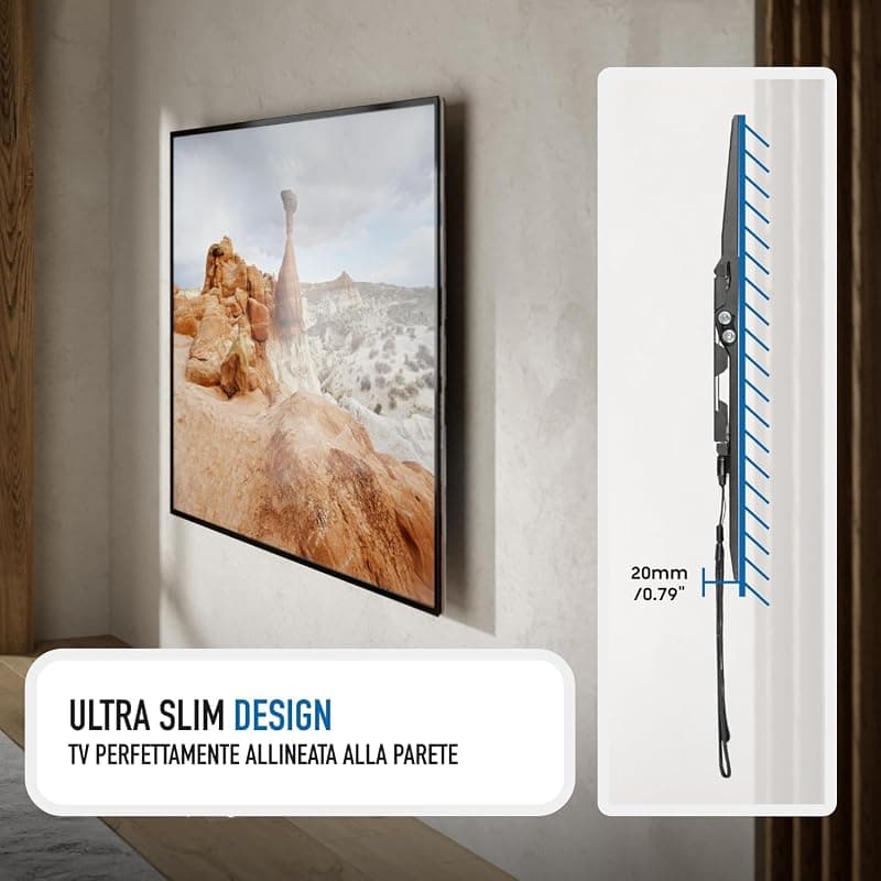 Ewent Ew1507 Staffa Supporto TV LCD, LED per Schermi da 37" a 70", Max Vesa 600 x 400, Nero — miniatura 2
