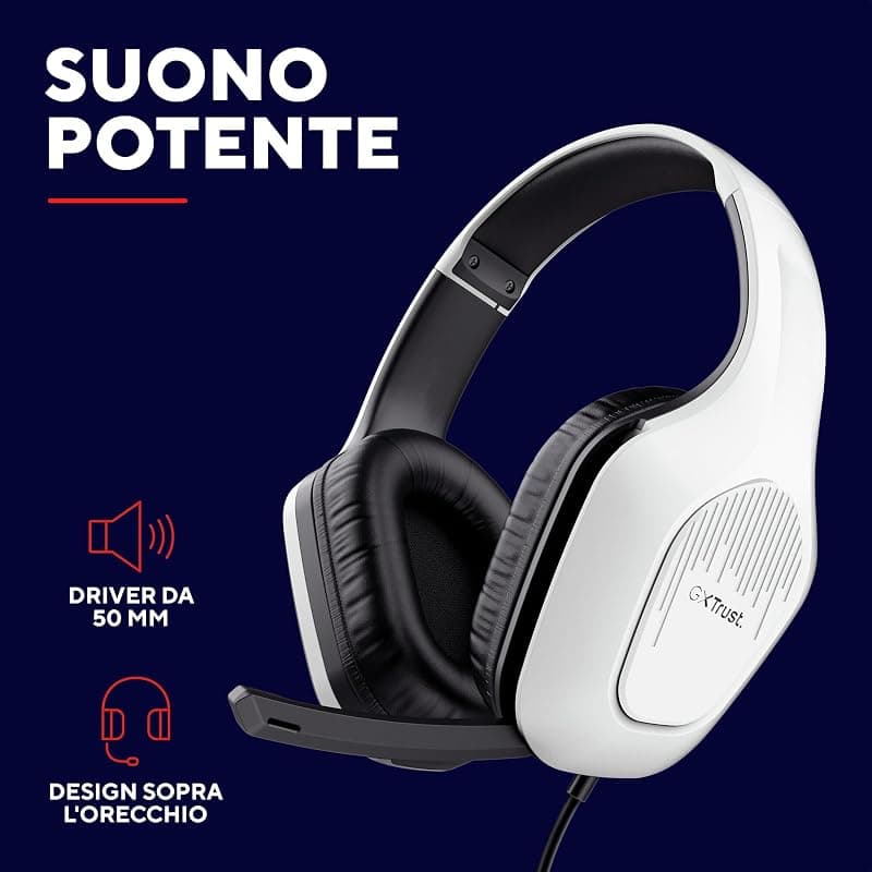 Trust Cuffie GXT415PS Zirox Gaming per PS5 con Microfono 24993 — miniatura 3