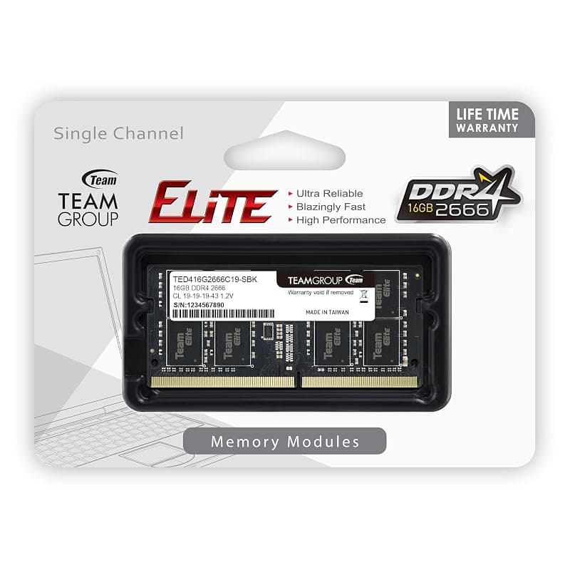Team Group Elite RAM SO-DDR4 16GB 2666MHZ TED416G2666C19-S01 — miniatura 4