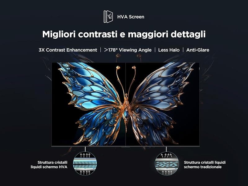 TCL QLED 65'' 65P69K smart tv 4K Ultra UHD, Dolby Audio, DVB-T2Hevc Main 10,Google Tv, 65 pollici, QLED 60HZ — miniatura 8