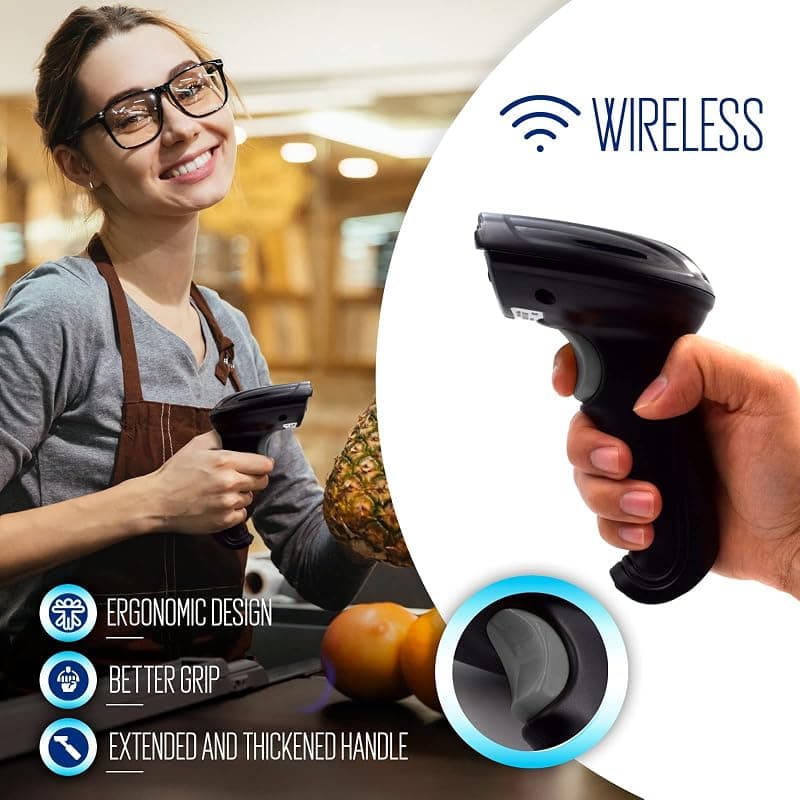 Ewent EW3431 Lettore Barcode 1D e 2D Wireless,Lettore di Codici a Barre Senza Fili USB Cablato,Wireless Barcode Scanner Codici a Barre Digitali/Stampati,Funziona con — miniatura 6