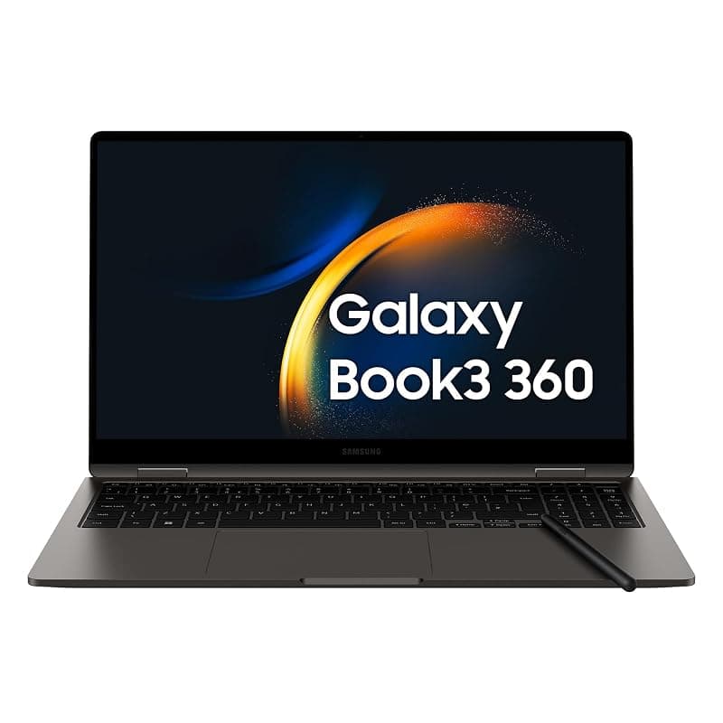 Samsung Galaxy Book3 360 Laptop, 15.6" Super AMOLED, S Pen, Intel EVO, Intel Core i7-1360P 13th gen, 16GB RAM, 512GB SSD, Windows 11 Home, Graphite