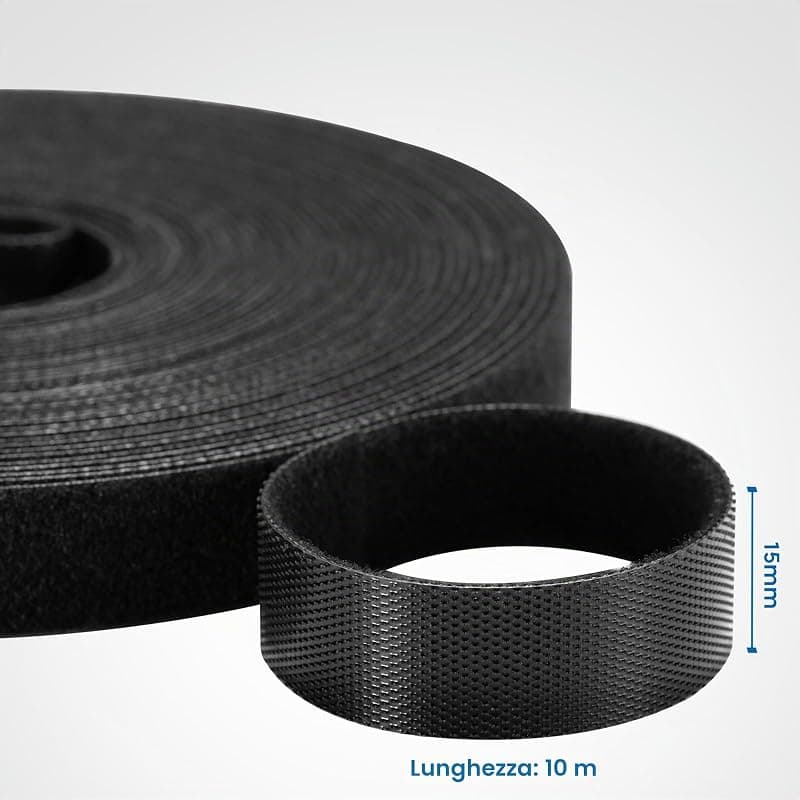 Ewent Fascette per Cavi con Chiusura a Strappo Riutilizzabile 10MT EW1563 — miniatura 2