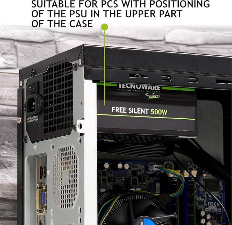 Tecnoware PC Power Free Silent 500W 12 CM PSU FAL506FS12B — miniatura 6