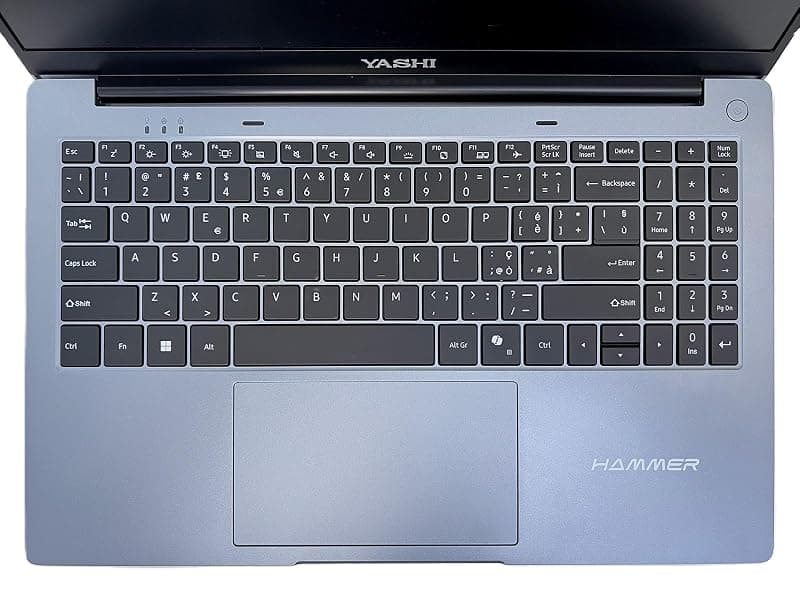 YASHI HAMMER R7 AMD Ryzen? 7 7730U Computer portatile 39,6 cm (15.6") Full HD 8 GB DDR4-SDRAM 512 GB SSD Wi-Fi 6 (802.11ax) Windows 11 Pro Blu — miniatura 3
