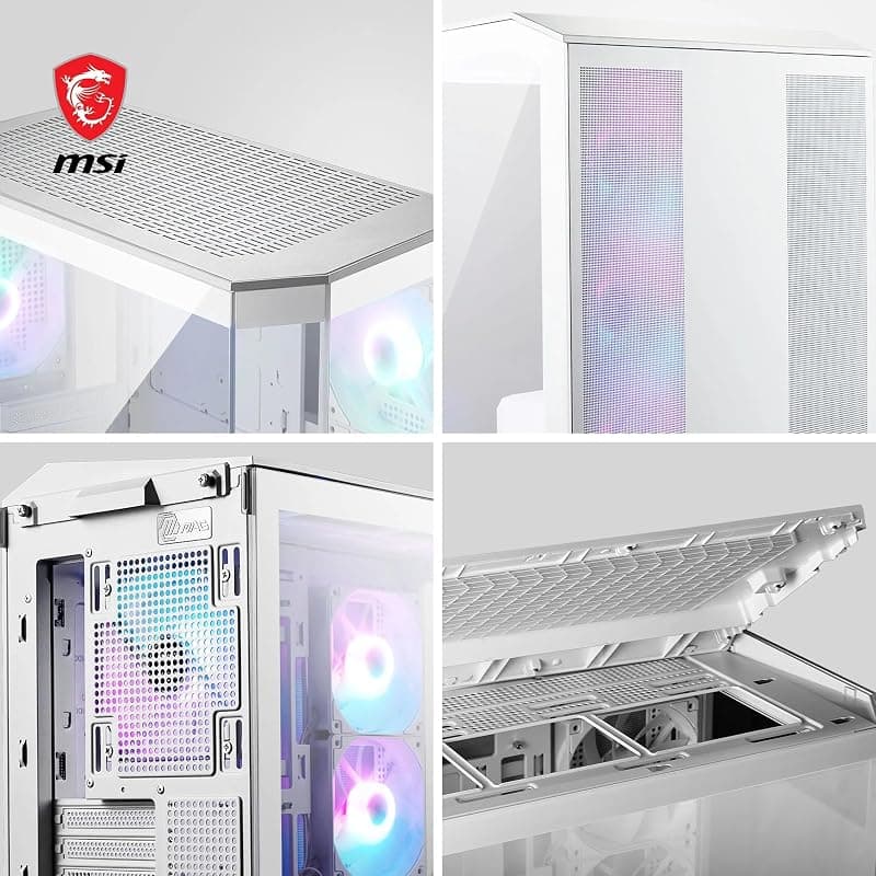 MSI Case Micro-ATX MID-Tower Mag Pano M100RW Bianco Argb No Alim 306-7G24W24-809 — miniatura 6
