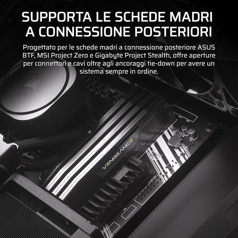 CORSAIR FRAME 4000D RS ARGB Case modulare Mid–Tower ATX per PC – Nero — miniatura 8