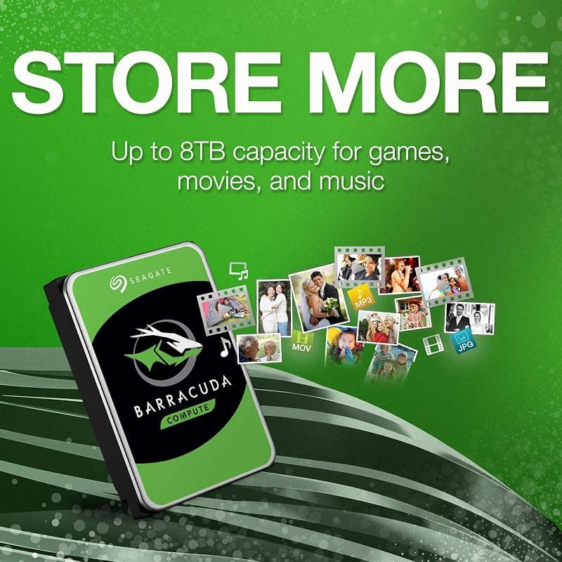 Seagate ST1000DM010 HDD Interno da 1TB, 3.5 pollici, 7200 rpm, Argento — miniatura 4