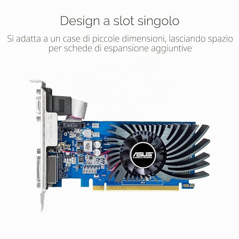 ASUS NVIDIA GeForce GT 730 PCIe 2.0, Memoria DDR3 2 GB, Design a Slot Singolo, Auto-Extreme, GPU Tweak II, Nero — miniatura 3