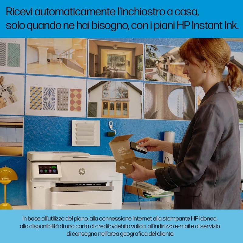 HP OfficeJet Pro 9730e 537P6B, Stampante Multifunzione per Grandi Formati, a Colori, Fronte e Retro Automatico, 22 ppm, Wi-Fi, Smart, 3 Mesi di Inchiostro Instant Ink Inclusi — miniatura 7