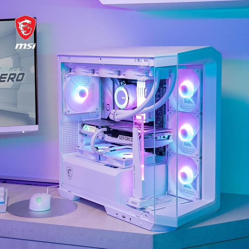 MSI Case Micro-ATX MID-Tower Mag Pano M100RW Bianco Argb No Alim 306-7G24W24-809 — miniatura 7
