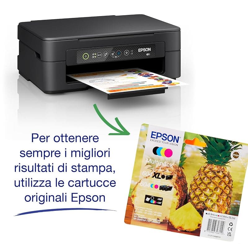 Epson Expression Home XP-2200 Stampante Multifunzione A4 getto d'inchiostro (Stampa Fronte Retro, Scansione, Copia), Wi-Fi Direct, Stampa da mobile e Cloud, 3 mesi inchiostro — miniatura 5