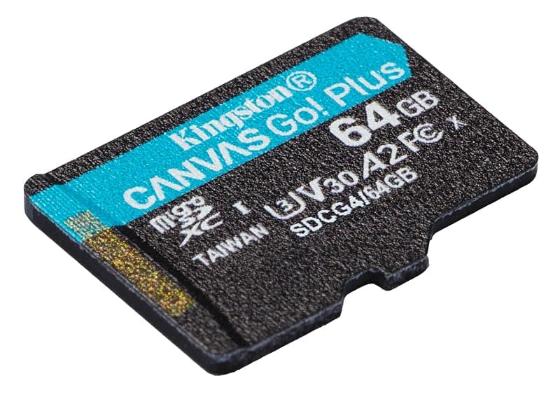 Kingston Canvas Go Plus microSDXC Scheda Di Memoria Gen4 200MB/s A2 U3 V30 64GB Confezione Singola Senza Adattatore-SDCG4/64GBSP — miniatura 2