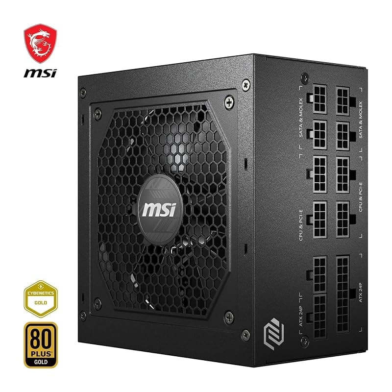 MSI MAG A650GL Alimentatore, Certificazione 80 PLUS Gold, Completamente Modulare, con Ventola FDB da 120 mm con Cuscinetto a Fluido Dinamico, Architettura Full-Bridge LLC — miniatura 3