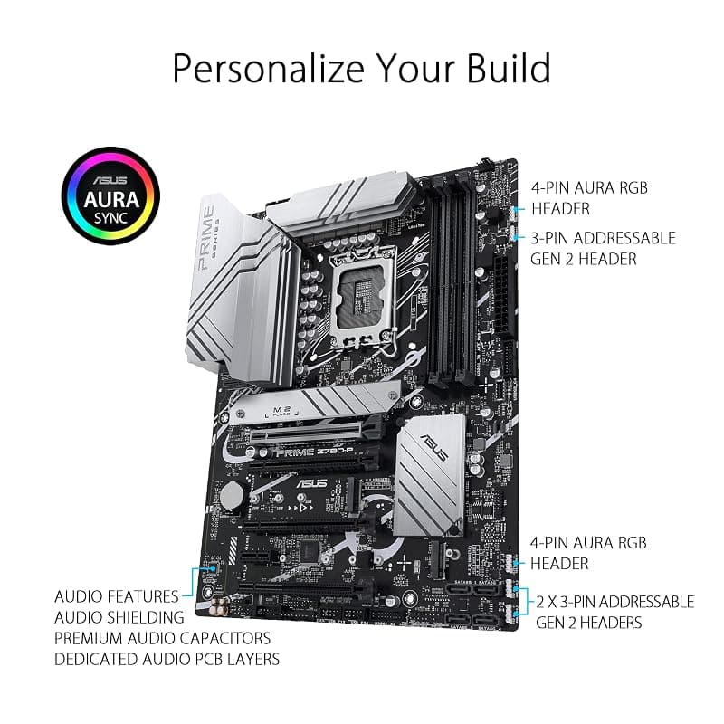 ASUS PRIME Z790-P, Scheda Madre Intel ATX, Slot DDR5, Nera — miniatura 4