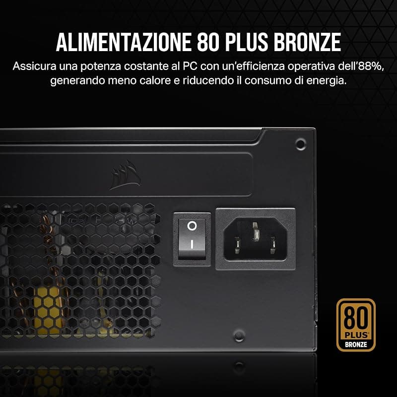 CORSAIR CX650 ATX 650W Alimentazione – Nero — miniatura 4